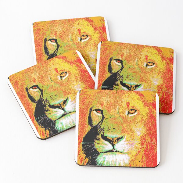 Item preview, colourful lion designed and sold by Maths-4-Nerds.