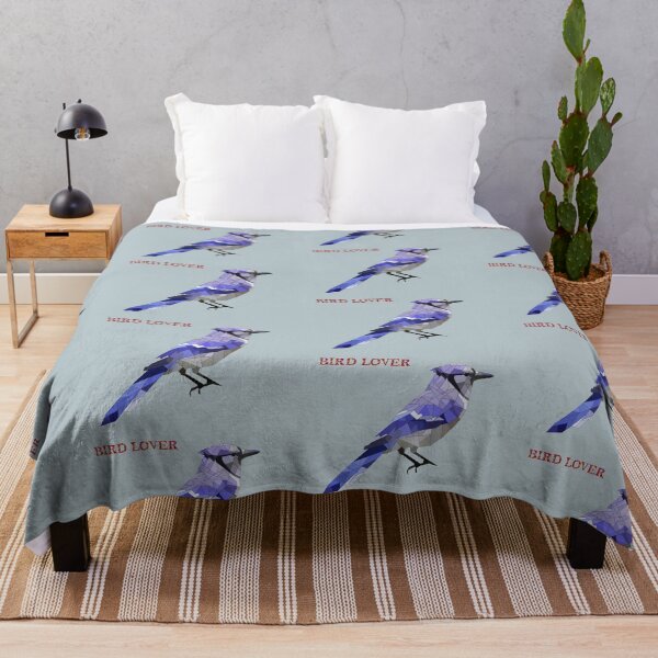 Item preview, Geometric blue jay (Bird lover's version) designed and sold by FloofCat.
