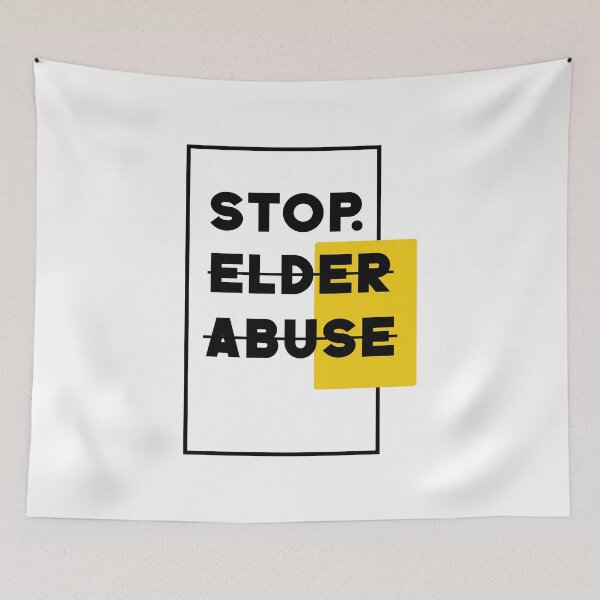 Item preview, stop elder abuse text art t-shirt | stop elder abuse many more  designed and sold by KARTICK DUTTA.