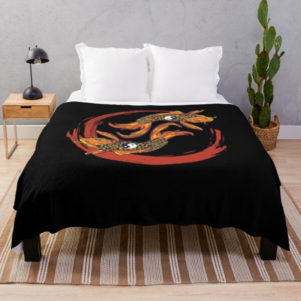 Item preview, Japanese goldfish carp koi orange fish Ying Yang koi designed and sold by FalkDania.