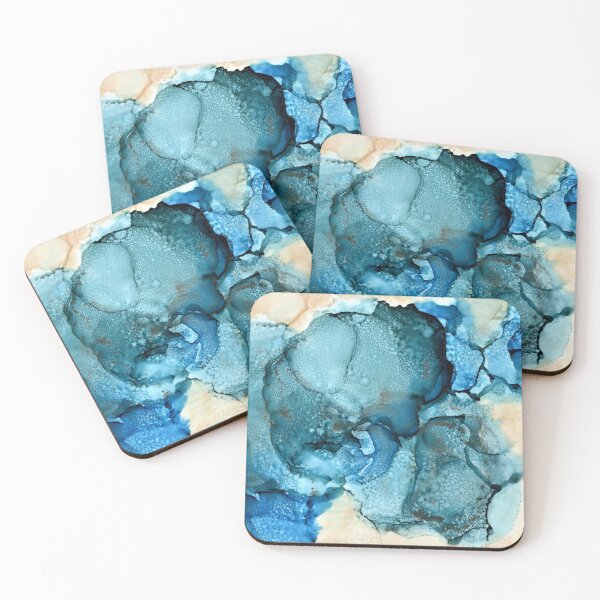Item preview, Turquoise abstract art designed and sold by MyAbstractInk.
