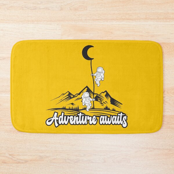 Item preview, ADVENTURE AWAITS, CAMPING SUMMER SPACE ASTRONAUT  GRAPHIC ,OUT DOOR TSHIRT designed and sold by Adhiambo.