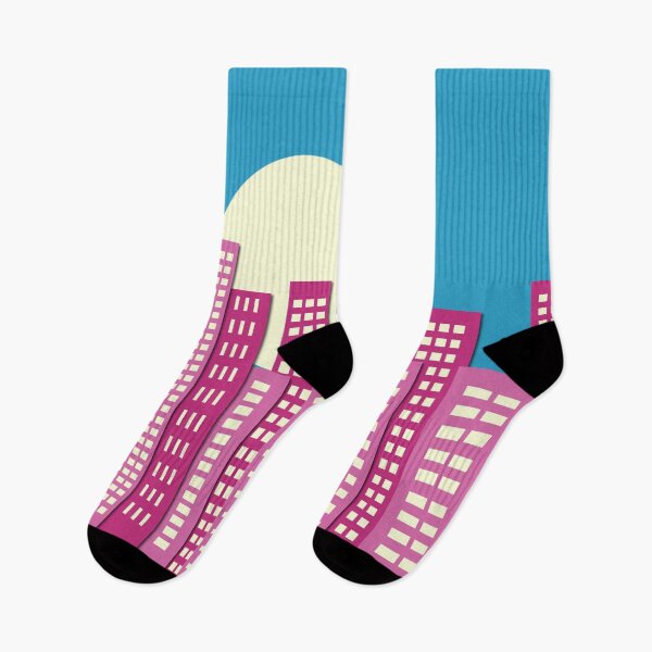 Item preview, Pink City Skyline Full Moon Night designed and sold by Anna Lemos.