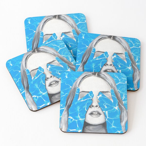 Item preview, Underwater Abstract Portrait Painting designed and sold by clairemartwork.