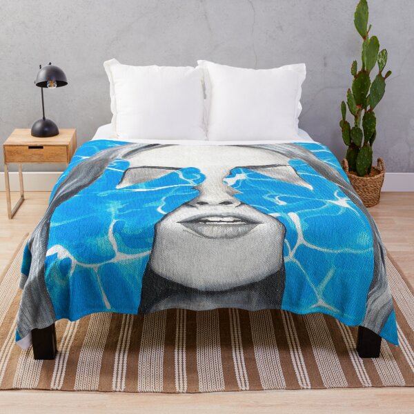 Item preview, Underwater Abstract Portrait Painting designed and sold by clairemartwork.