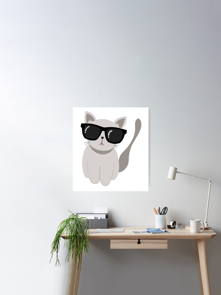 | Poster Cat wearing sunglasses\