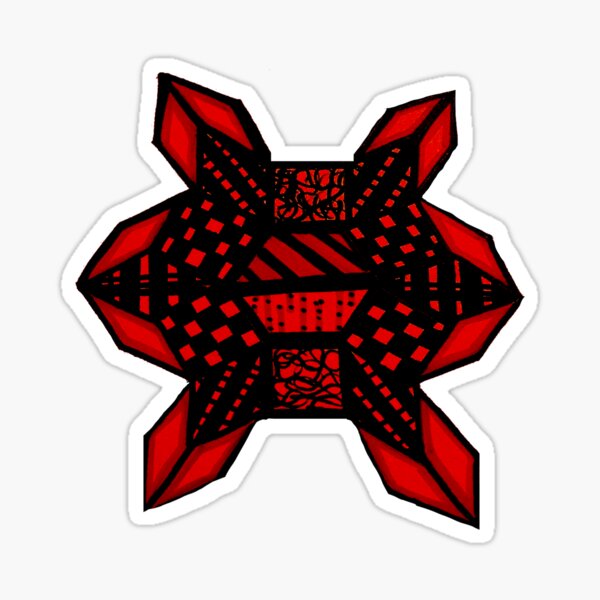 geographic checkboard Sticker