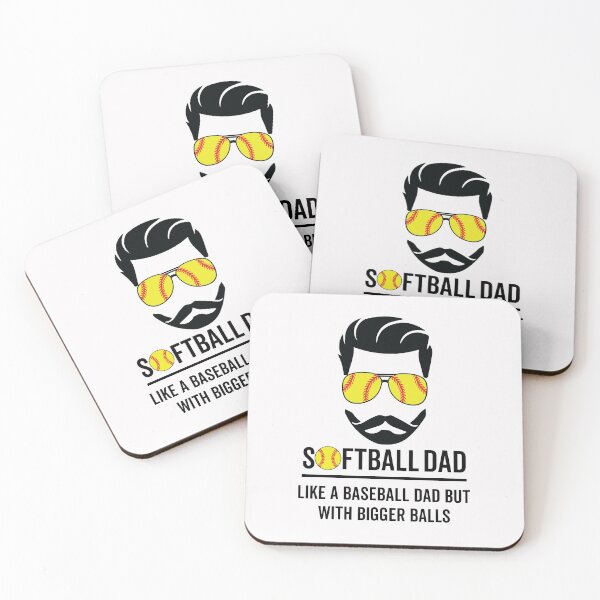 Item preview, Softball Dad Like a Baseball But With Bigger Balls Funny Father's Day  designed and sold by clothesy7.