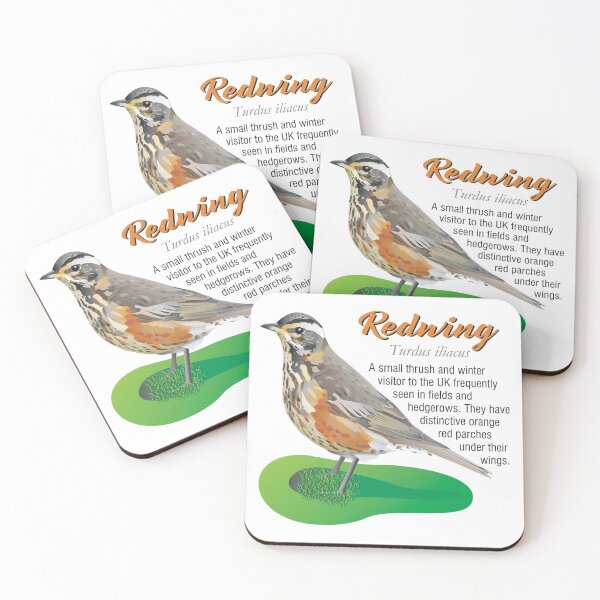 Item preview, Redwing Garden Bird Illustration designed and sold by BijouArt.