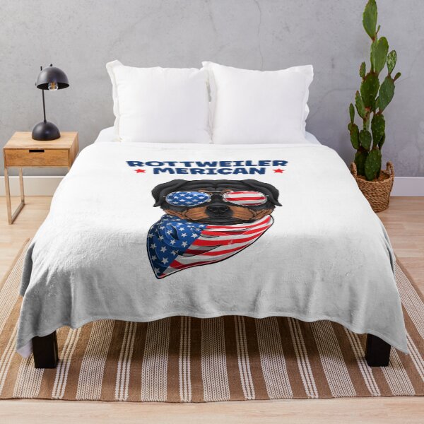 Item preview, Patriotic American Rottweiler Rottweiler Merican US Flag designed and sold by Uppercase Tees.