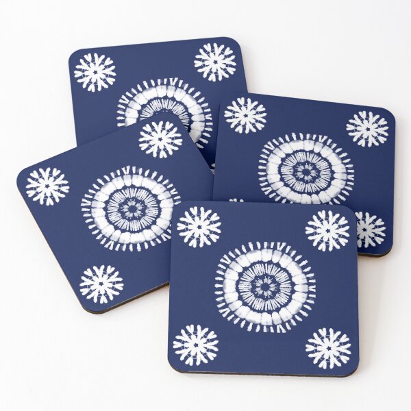Item preview, Shibori 5 white patterns tye and die japanese pictorial art designed and sold by skiair.