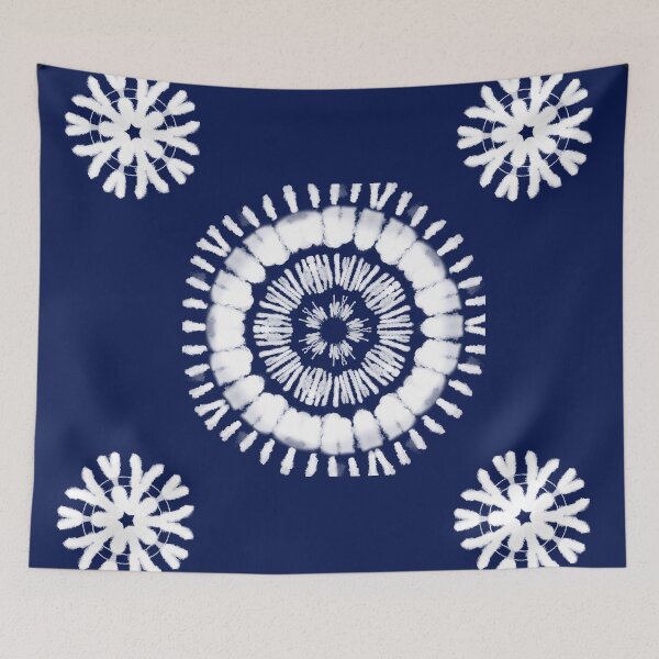 Item preview, Shibori 5 white patterns tye and die japanese pictorial art designed and sold by skiair.