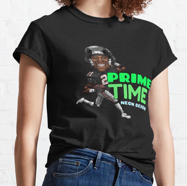 Neon Deion Sanders Prime Time Draft Day 80s T Shirt 