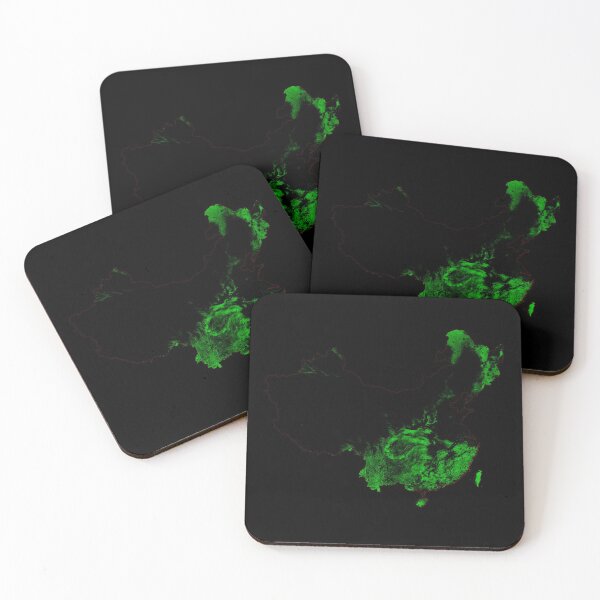 Item preview, China and Taiwan Forest Cover Map with Black Background designed and sold by GrasshopperGeo.