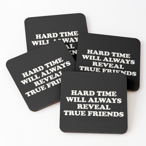 Item preview, Hard Time will always reveal true friends - White / Black designed and sold by Africanism.