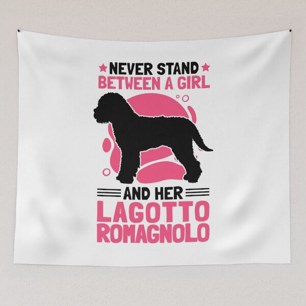 Item preview, Girl with Lagotto Romagnolo truffle dog designed and sold by madgrfx.