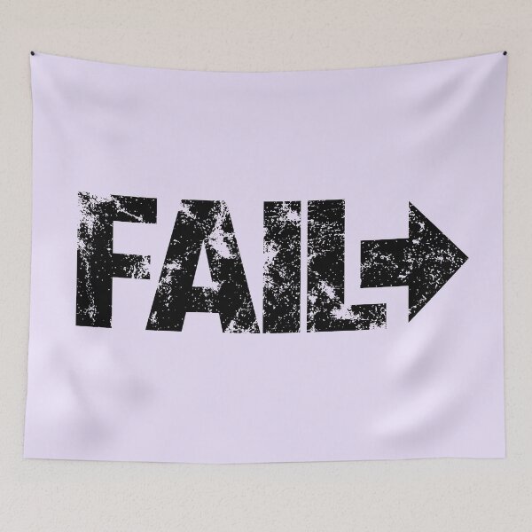 Item preview, Fail Forward (Black) Self Motivation designed and sold by BunnyPrinceDegn.