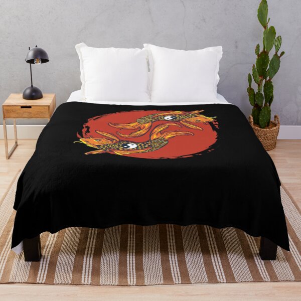 Item preview, Japanese carp goldfish koi orange fish Ying Yang koi designed and sold by FalkDania.