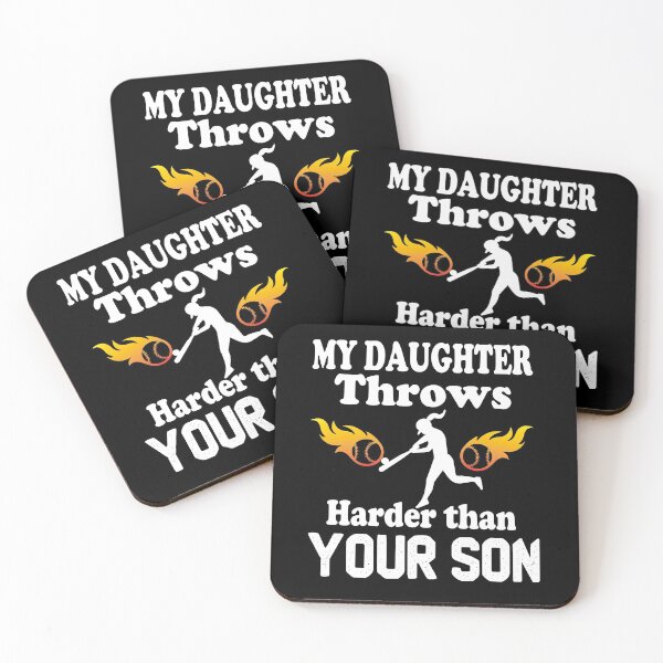 Item preview, My Daughter Throws Harder Than Your Son, Funny Softball Saying Gift For Daughter Who loves Softball designed and sold by Rassitni.