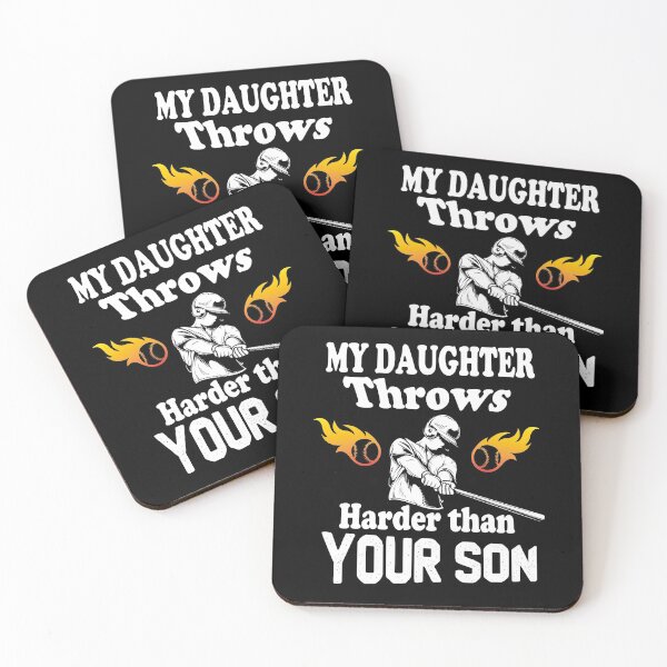 Item preview, My Daughter Throws Harder Than Your Son, Funny Softball Saying Gift For Daughter Who loves Softball designed and sold by Rassitni.
