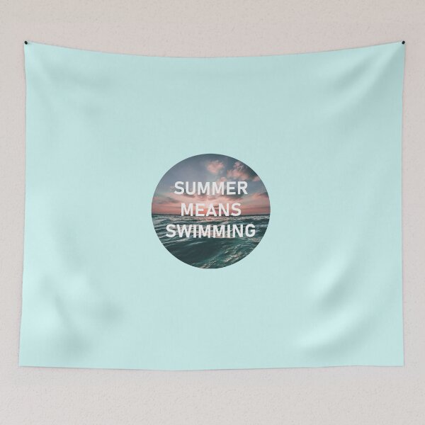 Item preview, Summer Means Swimming - summer season -beach quotes -  beach day  - gift for girlfriend -  gift for boyfriend designed and sold by amartis.