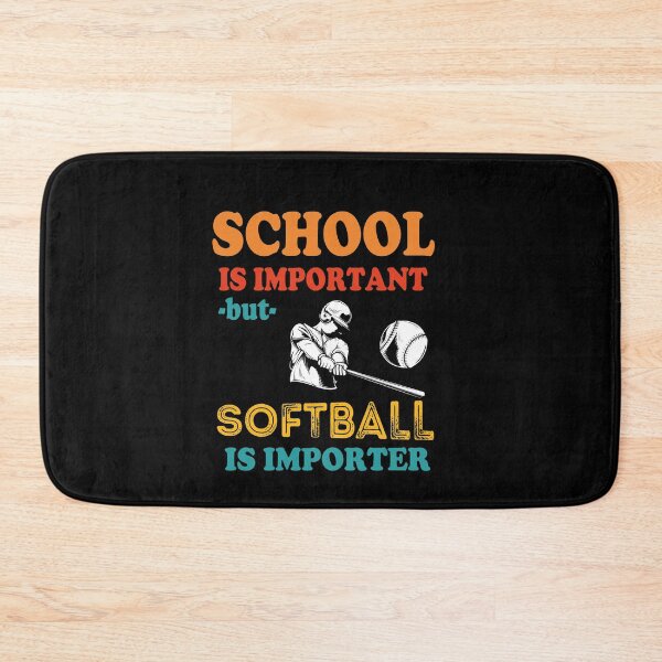 Item preview, School Is Important But Softball Is Importer, Youth Softball, Funny Saying Student Softball Player, Gift For A Softballer Daughter designed and sold by Rassitni.