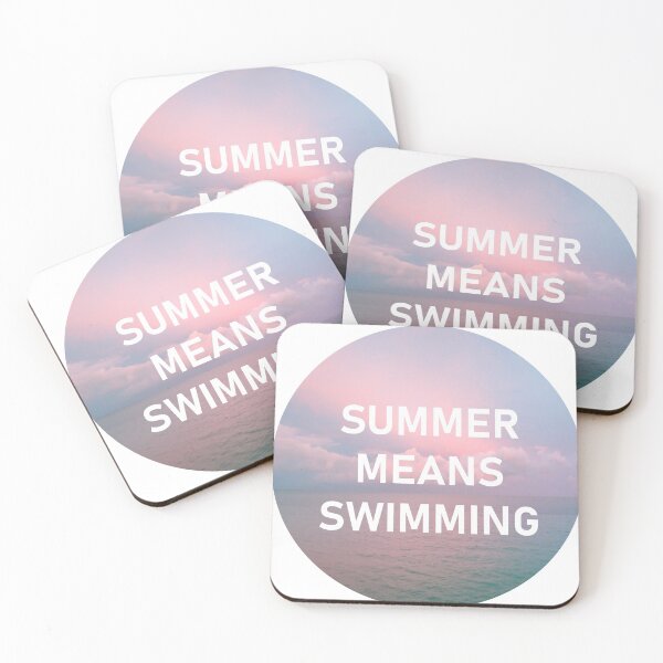 Item preview, Summer means swiming - summer season -beach quotes -  beach day  - gift for girlfriend -  gift for boyfriend designed and sold by amartis.