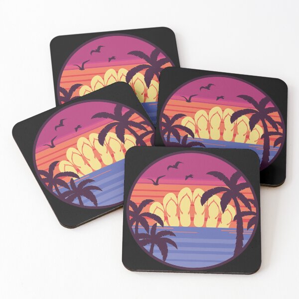Item preview, Flip Flops Sunset Beach Vibe designed and sold by DesignByJK.
