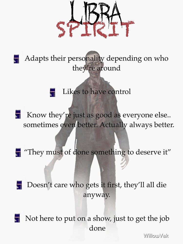 "Zodiac sings as Phasmophobia ghosts Libra" Sticker for Sale by