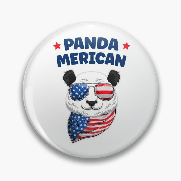Item preview, American Panda Panda-Merican with 4th of July US Flag designed and sold by Uppercase Tees.