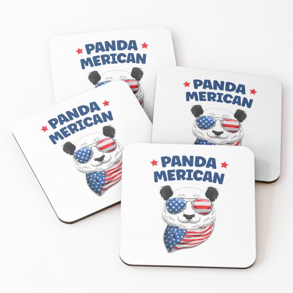 Item preview, American Panda Panda-Merican with 4th of July US Flag designed and sold by Uppercase Tees.