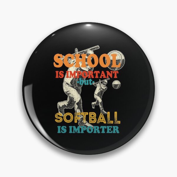 Item preview, School Is Important But Softball Is Importer, Youth Softball, Funny Saying Student Softball Player, Gift For A Softballer Son designed and sold by Rassitni.