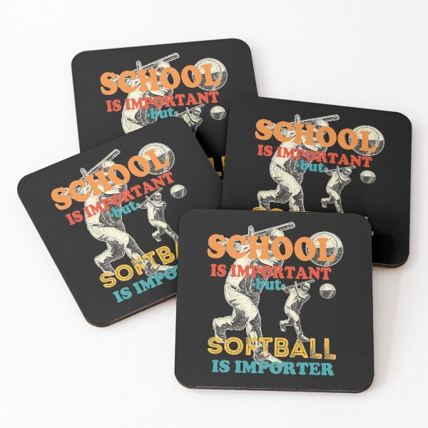 Item preview, School Is Important But Softball Is Importer, Youth Softball, Funny Saying Student Softball Player, Gift For A Softballer Son designed and sold by Rassitni.