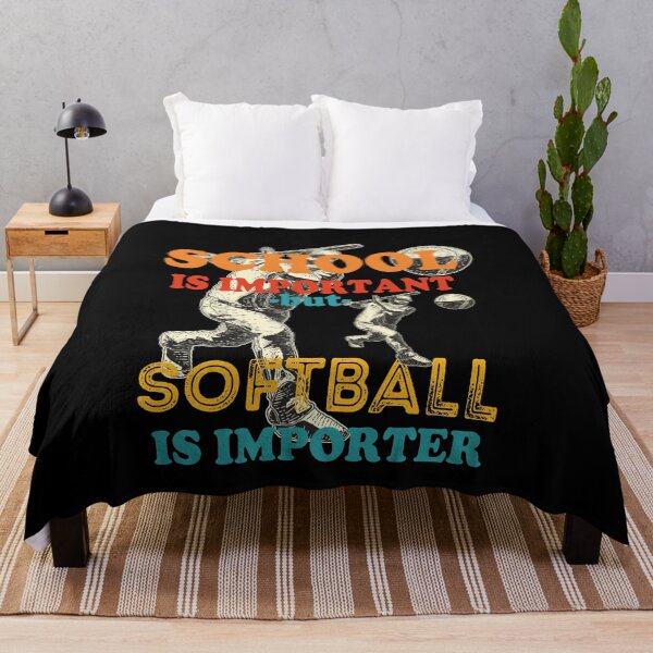Item preview, School Is Important But Softball Is Importer, Youth Softball, Funny Saying Student Softball Player, Gift For A Softballer Son designed and sold by Rassitni.