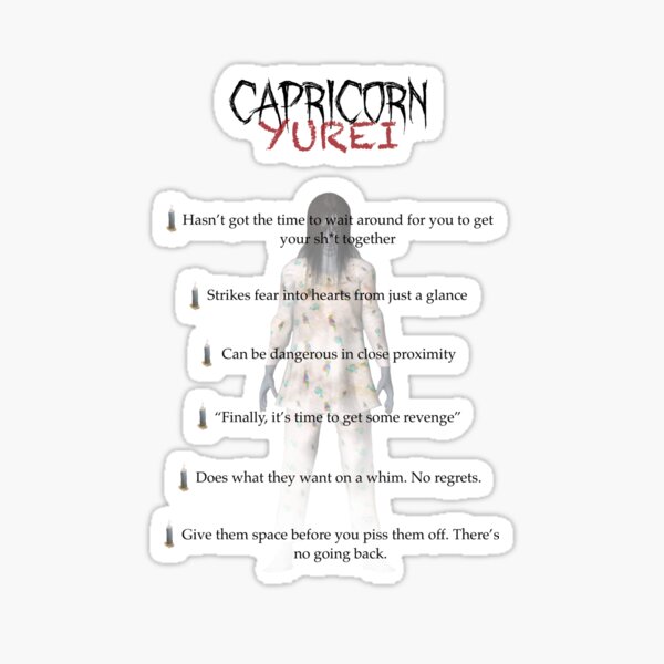 Zodiac signs as Phasmophobia Ghosts - Yurei Sticker