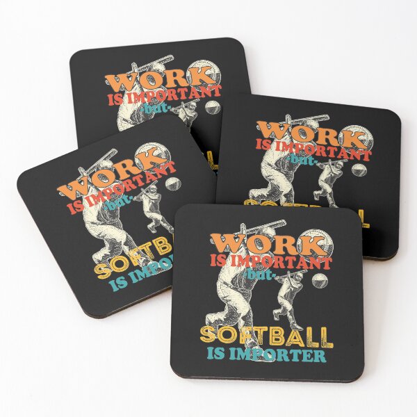 Item preview, Work Is Important But Softball Is Importer, Softball Dad Player,Funny Gift Saying For Husband designed and sold by Rassitni.