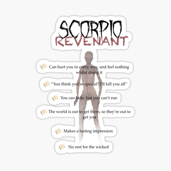 Zodiac signs as Phasmophobia ghosts - Scorpio Sticker