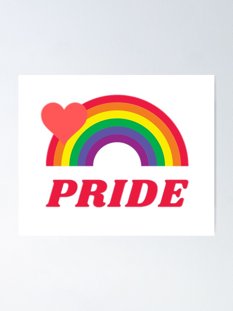 Rainbow Pride Heart Lgbt Community Merch Lgbtqia Poster By