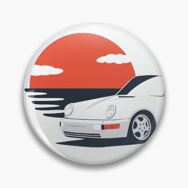 Item preview, Beach Sunset with German aircooled sports car - light background designed and sold by ApexFibers.