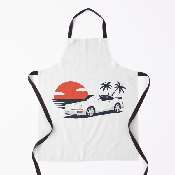 Item preview, Beach Sunset with German aircooled sports car - light background designed and sold by ApexFibers.