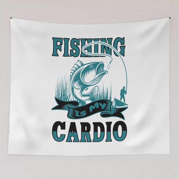 Item preview, Fishing Is My Cardio designed and sold by AmethystMurad.