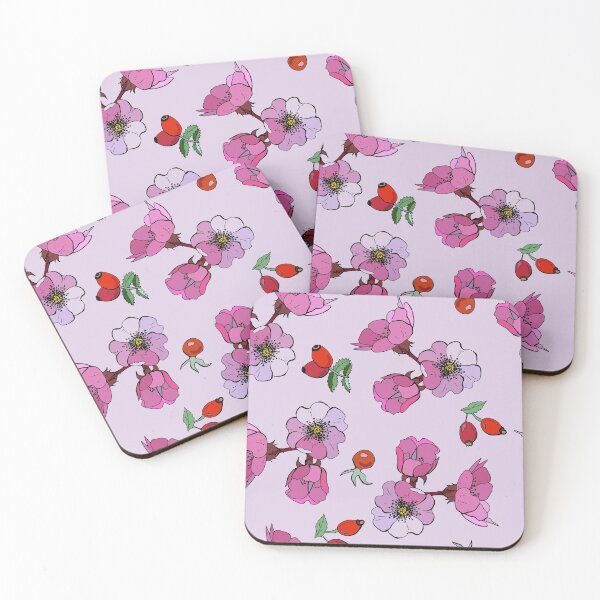 Item preview, Pink Flower Blossom Fruits and Berries All Over Summer Spring Pattern designed and sold by travellb.