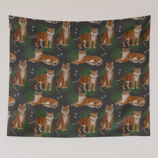 Item preview, Tosca the Tiger- Slate grey designed and sold by SJenkinsArt.