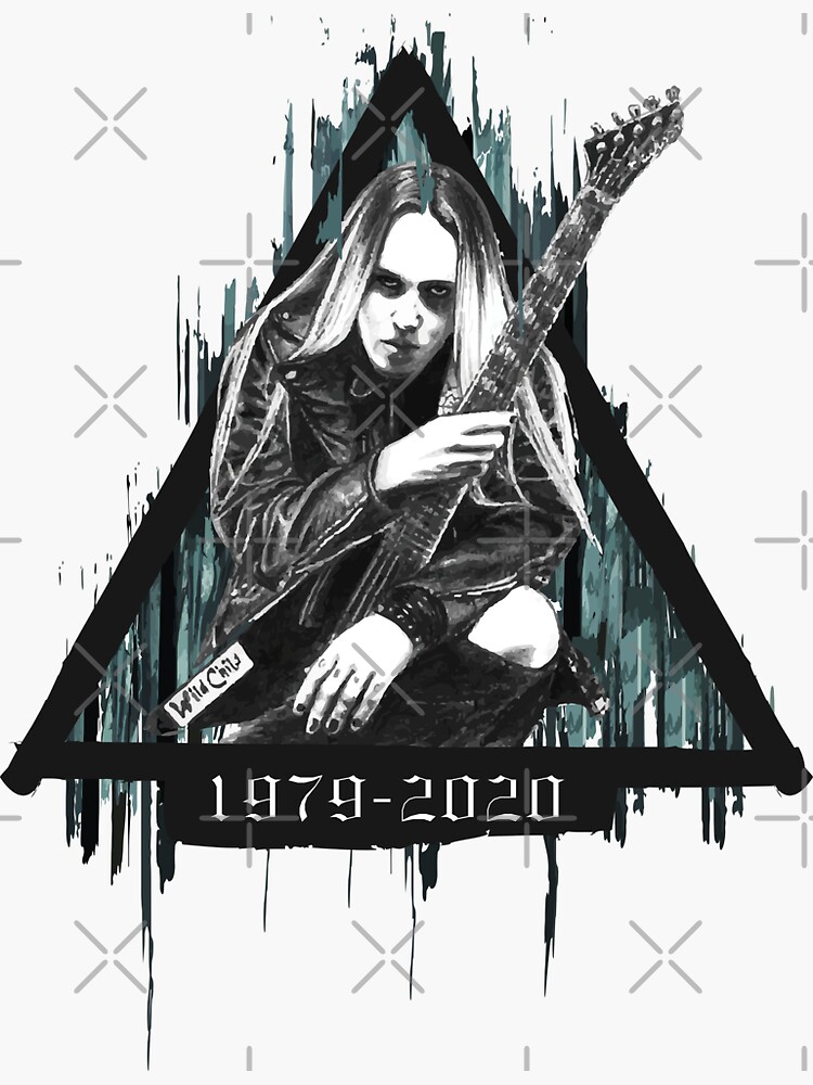 Thumbnail 3 of 3, Sticker, Alexi Laiho t-shirt  designed and sold by mevvo.