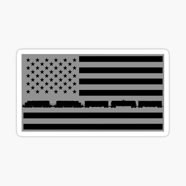 Railroad Worker Flag Sticker