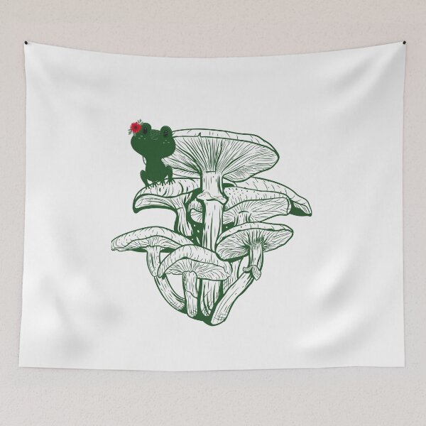 Item preview, Little  Green Frog on Mushroom- Frog  designed and sold by DowDesigns.
