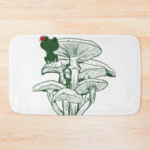 Item preview, Little  Green Frog on Mushroom- Frog  designed and sold by DowDesigns.