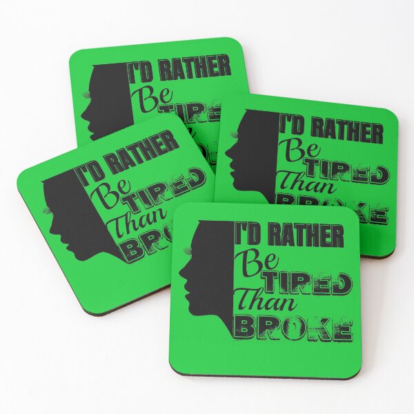 Item preview, Rather Be Tired Than Broke Hustle-Funny Trucker designed and sold by Mary Maple.