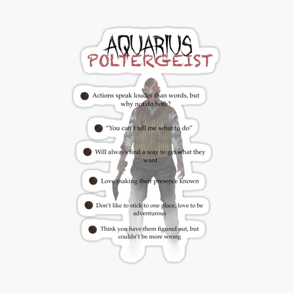 Zodiac signs as Phasmophobia ghosts - Aquarius Sticker