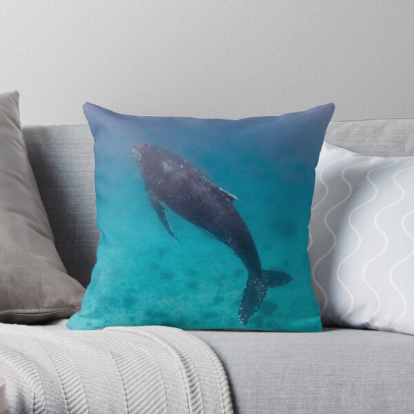 Whale wonders - print Throw Pillow